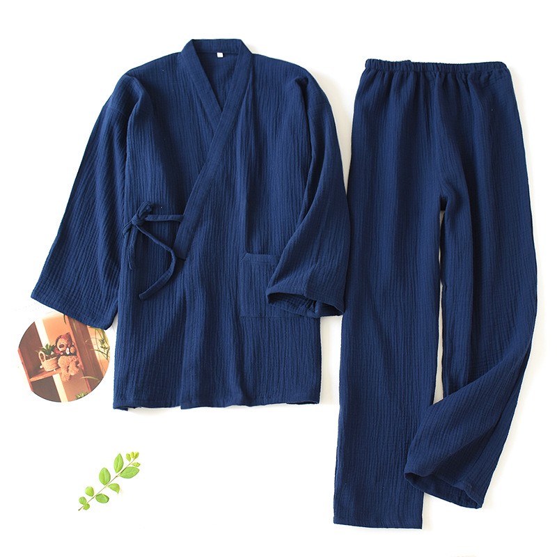 Japanese Kimono Pajama Set for Men & Women – 100%