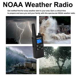 FRS Two Way Radio 22CH, 1250mAh USB Rechargeable Battery LCD Display LED Flashlight, License Free Walkie Talkies 36 Miles Long Range with Group VOX SCAN NOAA Call Alert Function, 4 Packs