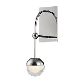 Hudson Valley Lighting 1221-PN Boca - 1 Light Wall Sconce 13.25 inches Tall and 4.5 inches Wide - Polished Nickel