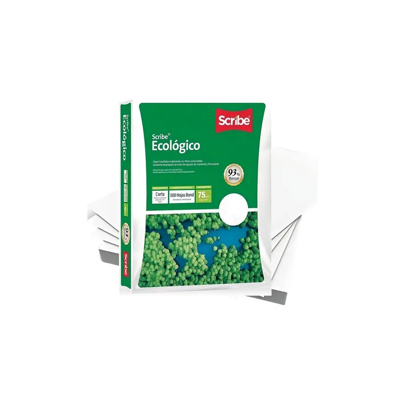 Papel Bond Scribe Ecologico Carta 75 gr - 500 Hojas