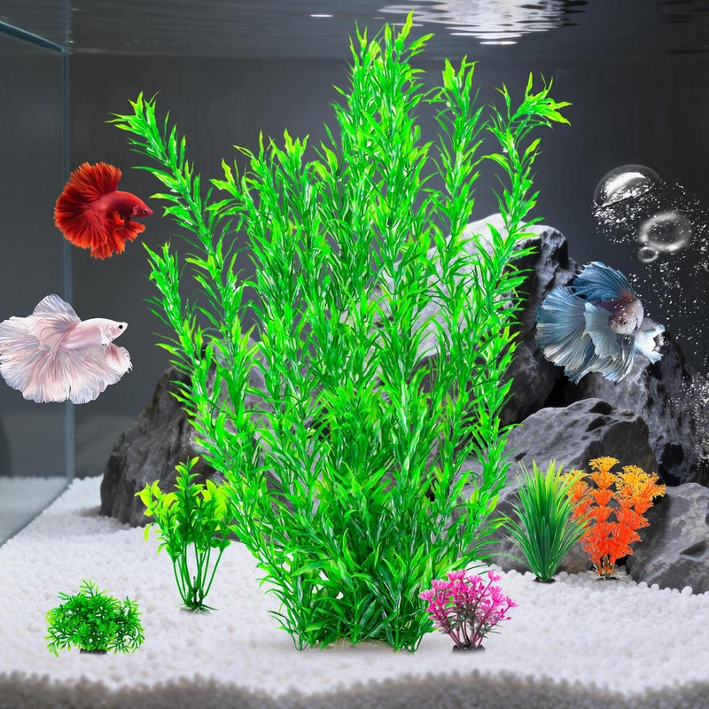 CousDUoBe 21 Inch Aquarium Plants Set Tall Fish Tank Plants