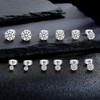 MDFUN 6 Pairs Stud Earrings Set for Women 18K White