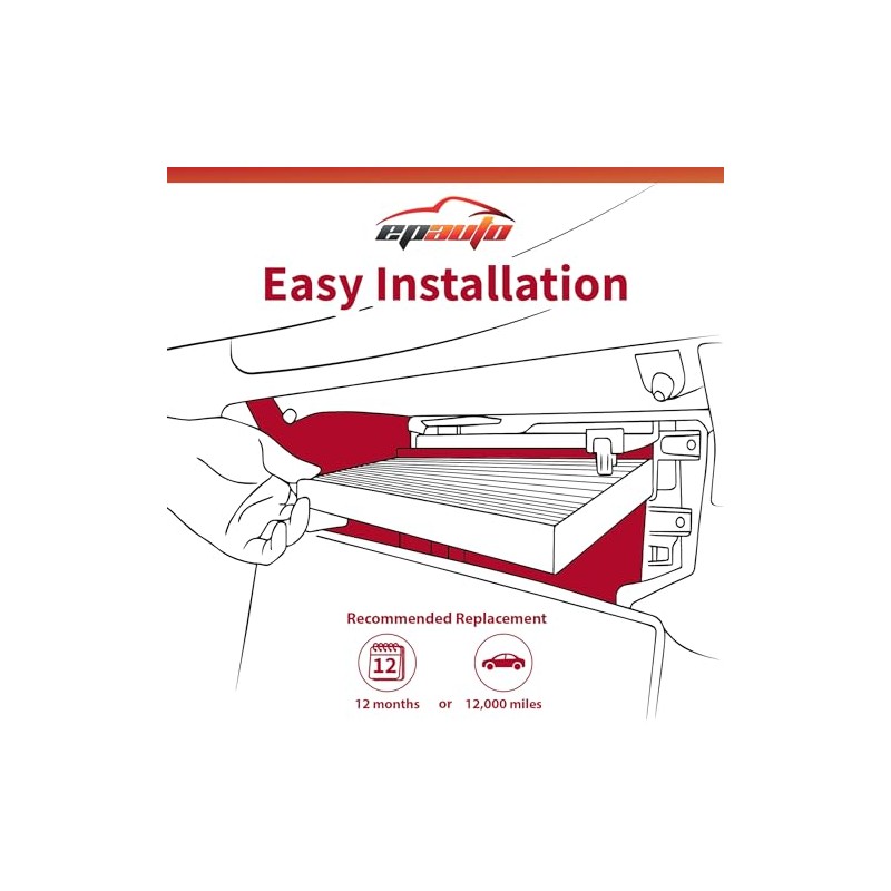 EPAuto CP134 (CF10134) Premium Cabin Air Filter includes Activated Carbon