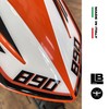 labelbike - Motorcycle Fender Protection 3D Sticker compatible with KTM