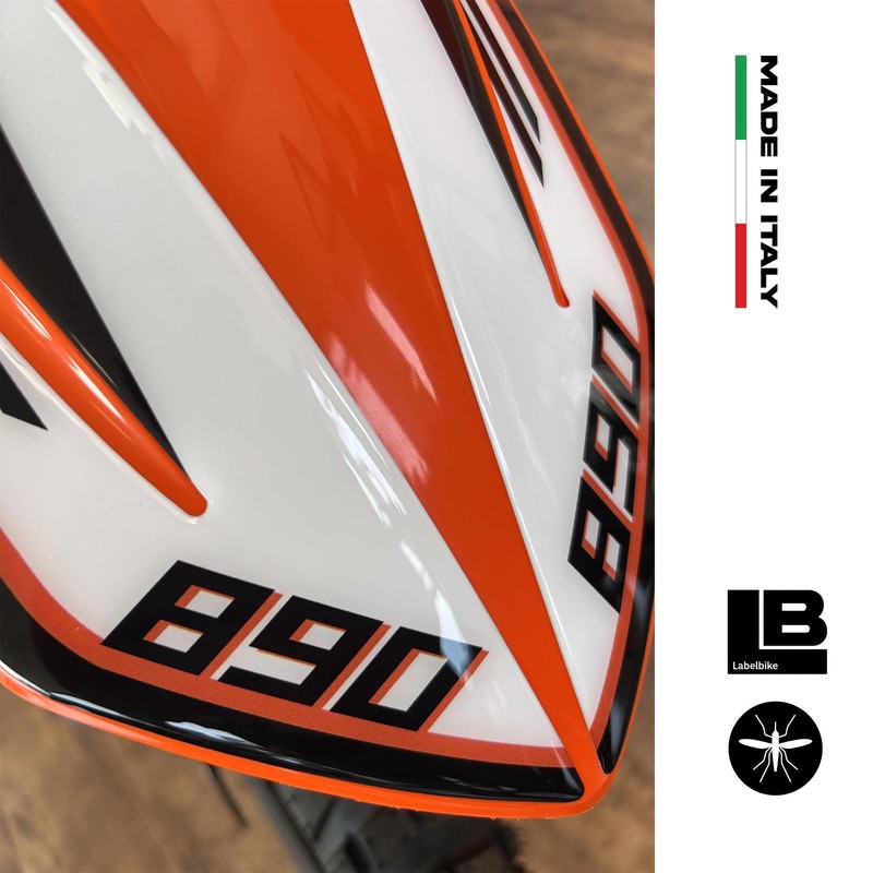 labelbike - Motorcycle Fender Protection 3D Sticker compatible with KTM