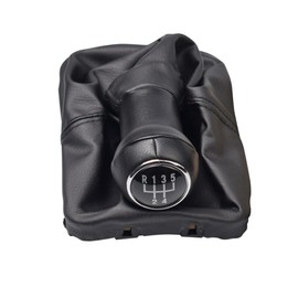 Yoegerery 5 Speed Gear Stick Shift Knob Leather Boot for VW Beetle 1998 1999 2000 2001 2002 2003 2004 2005 2006 2007 2008 2009 2010 (Black)