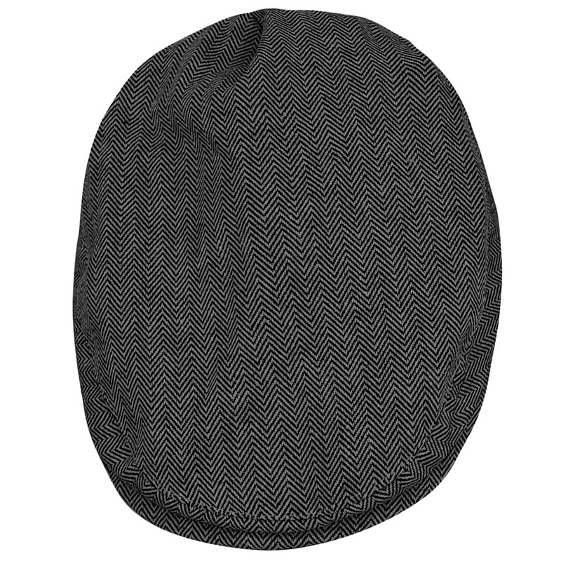 mintgreen Newborn Herringbone Newsboy Cap, black