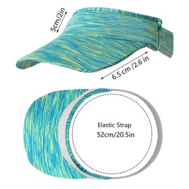 Marrywindix 1 Piece of Green Sun Visor Hat Stretch Headband Visor Sport Wear Athletic Visor Elastic Visor Cap for Women and Men