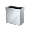 Gatco Modern Rectangle Wastebasket, Chrome - Stainless Steel Trash Can