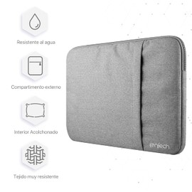 Lenfech Funda para Laptop Slim Compatible con Macbook, Matebook, Lenovo Yoga en 13" o 15". Compatible con Macbook Air 13, Pro 13, Matebook D15 / D13 y más. Maletín Laptop. Laptop Sleeve (13" Gris)