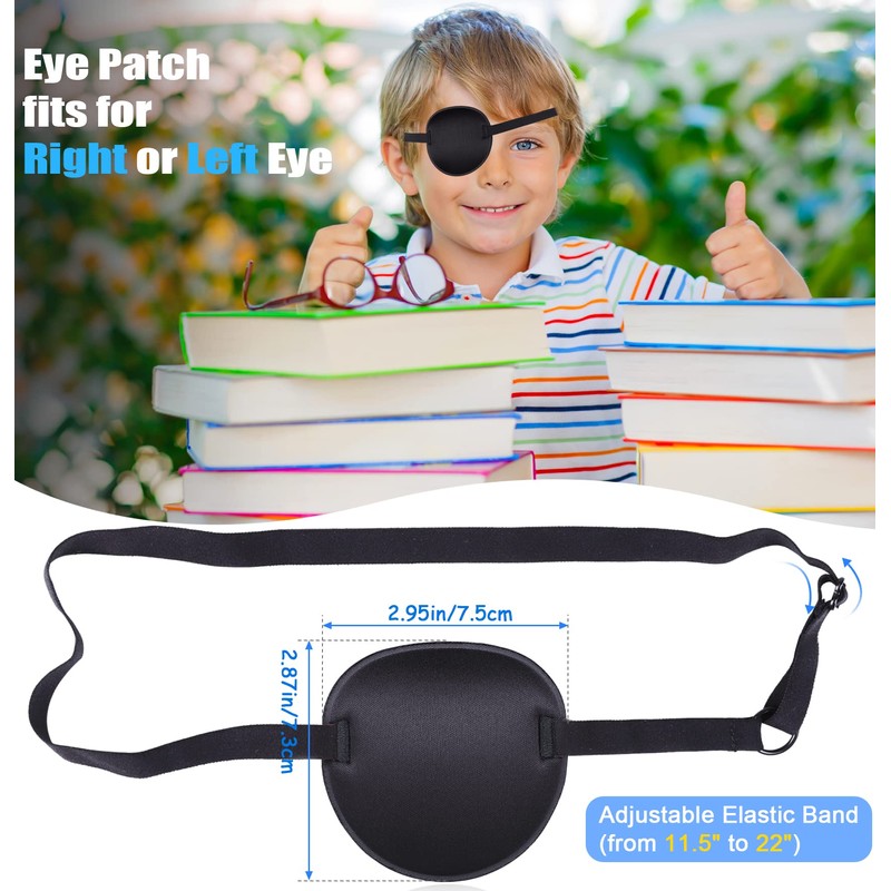 2PCS Eye Patch, Medical Eye Patches for Adults Kids Adjustable
