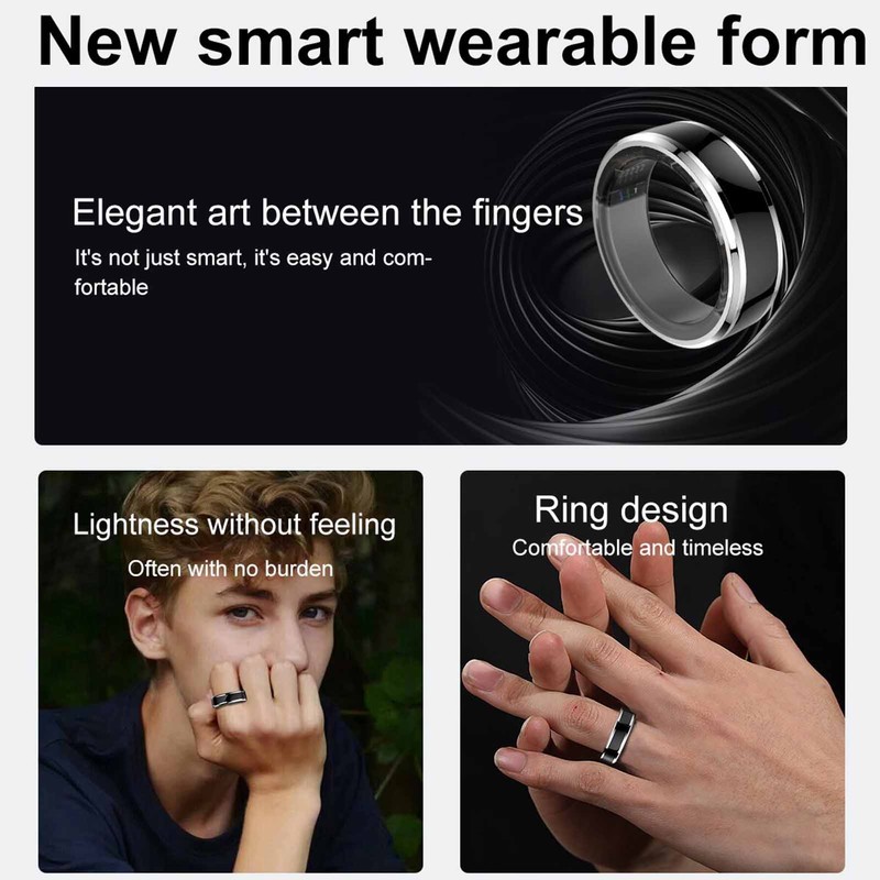 Smart Ring Health Tracker Bluetooth 5.1 Sleep Monitoring Step Counting