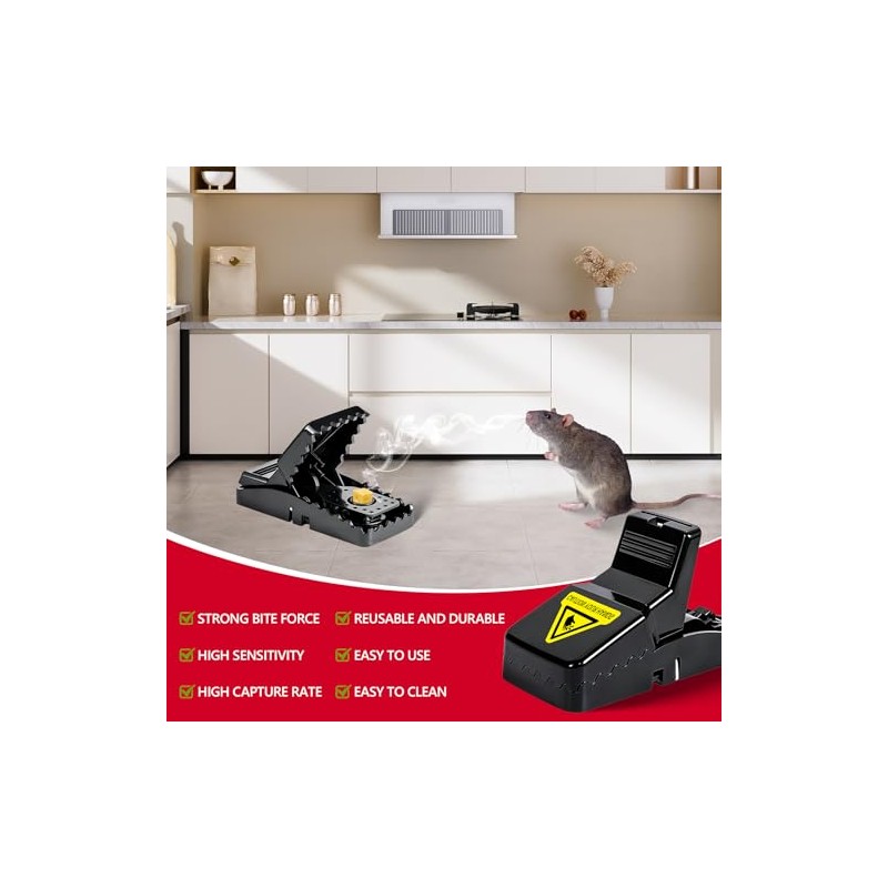 USKICH 8 Pack Mouse Traps Indoor for Home, Mouse Trap