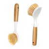 Werownsgso Pack of 2 Washing Up Brush, Scrubbing Brush, Wooden