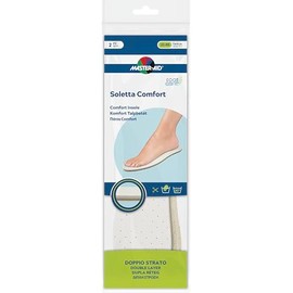 FOOT CARE SOLETTA COMFORT 2 PEZZI, RITAGLIABILE, TRASPIRANTE, DOPPIO STRATO PER UN CONFORT MAGGIORE E PER AMMORTIZZARE LA CALZATA. TAGLIA DA 22 A 46