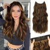 MORICA Invisible Wire Hair Extensions - 20 Inch Mixed Brown