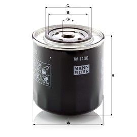 Original MANN-FILTER Oil Filter W 1130 – For Industrial, Agricultural and Construction Machinery
