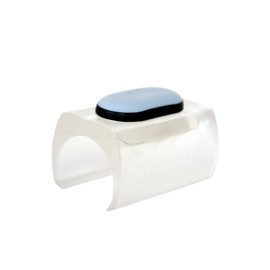 4 Furniture glides with PTFE/Teflon surface - transparent - for chair legs with diameter 23-26 mm - for cantilever chairs