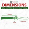 Mandala Crafts Forest Green Bookmark Tassels Bulk Small Tassels for