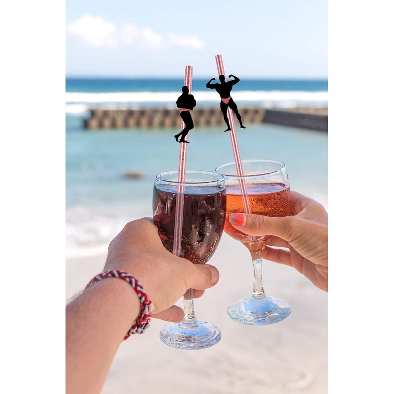 KIKEVITE Bachelorette Party Decorations Straws I 24 Pack Dancing Stripper