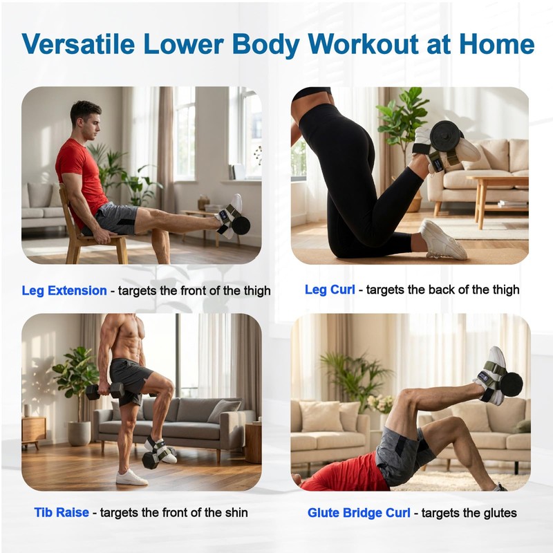 Portable Tibialis Trainer for Dumbbell - Adjustable Leg Extension &