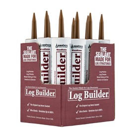 Log Builder Acrylic Latex Sealant, 10.5 oz Cartridge, Woodtone (Pack of 12)