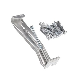 Plutreas 5 inch Gutter Hangers, Heavy Duty Aluminum Hidden Rain Gutter Brackets Fastener with Pre-Inserted Screw (40 Pack)