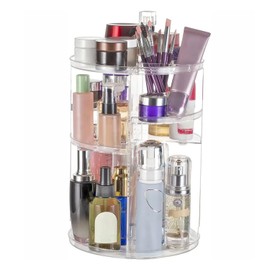 Genérico Organizador de Maquillaje, Organizador de Maquillaje Giratorio de 360 Grados para Escritorio, Vitrinas Cosméticas de Acrílico Transparente,  