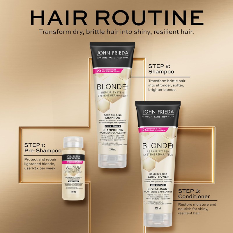 John Frieda Blonde+ Repair System, Pre-Shampoo Treatment | STEP 1 |