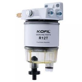 KOFIL (1) R12T Fuel Filter Water Separator Complete Kit For Gas & Diesel Engines