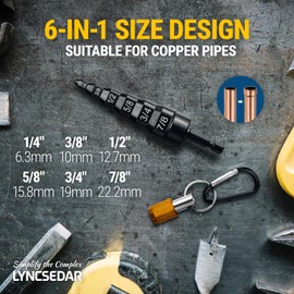 LYNCSEDAR 2PCS 6-in-1 Copper Tube Expander, Swaging Tool HVAC with Drill Bit Holder, Swage Tool Flaring for 1/4", 3/8", 1/2'', 5/8", 3/4", and 7/8" Pipe, Swedge Tools for Air Conditioning Repair