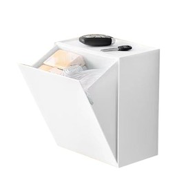 Gazaar Wall Mounted Storage Box Flip Lid Design Space Saving Large Capacity Wall Mounted Storage Organizer Box with Hinged Lid for Cotton Swab Floss Tissue Cotton Buds Floss Tissues