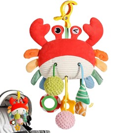 Goorder Pram Toy 0-6 Months, Cot and Baby Seat for Biting, Grasping and Making Sound, Baby Toy for Toddlers from 0-18 Months Newborn Boy Girl Baby Gift