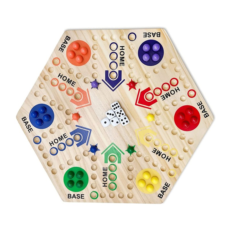 Original Marble Board Game Wooden Double Sided Fast Track Board