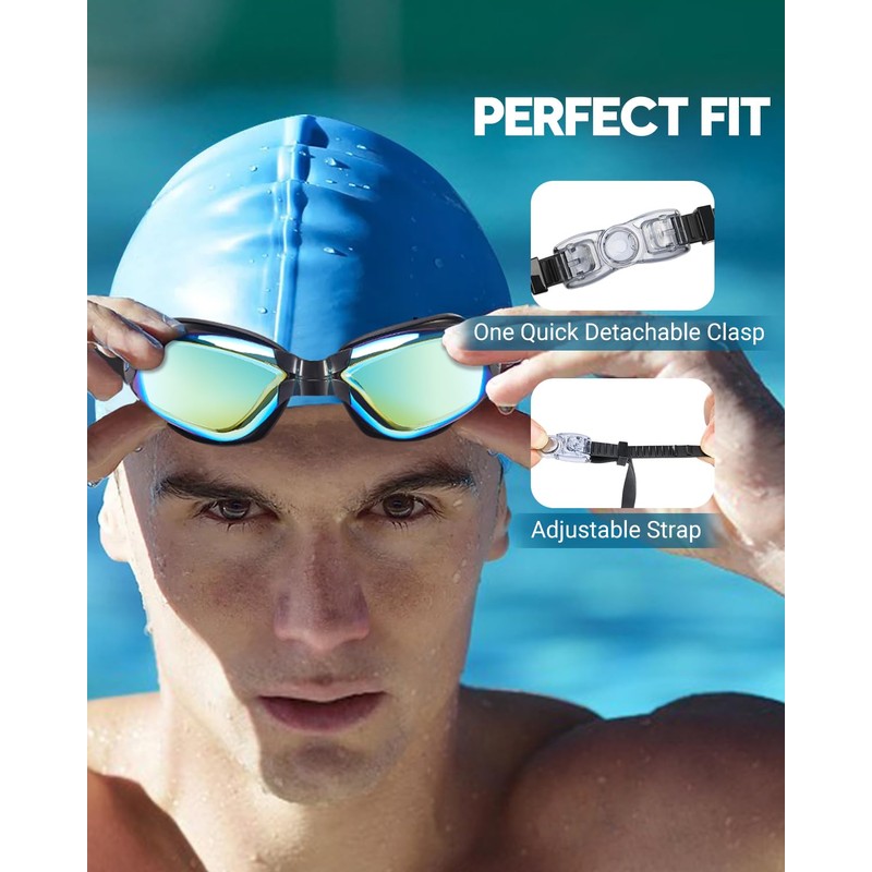 Vorshape Swim Goggles Pack of 2 Swimming Goggle No Leaking