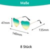 8 Stück Herz Sonnenbrille Sonnenbrillen Set Paarungs Design Retro Süße