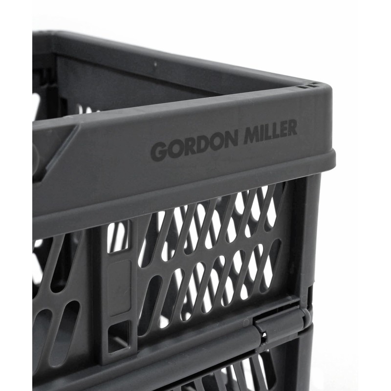 GORDON MILLER Collapsible Handle Container Cargo Basket Small Dark Gray