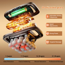 Feyano 16-Head Massage Gun Set for Deep Tissue Massage, 3 Modes