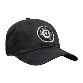 Bridgestone Tonal Camo Hat (Black, Adjustable) Golf Cap