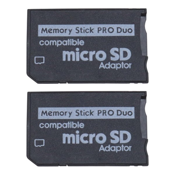 Be In Your Mind 2pcs Micro SD to Pro Duo Memory Card Adapter Card Slot Riser Adapter Memory Card Holder Adapter Compatible with Sony Cameras PSP Console 1000 2000 3000