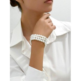 Pearl Bracelets for Women Beaded Bracelets Chunky Bracelets Chain Pearl Bracelet Freshwater Pearl Bracelets Everyday Jewelry Gift