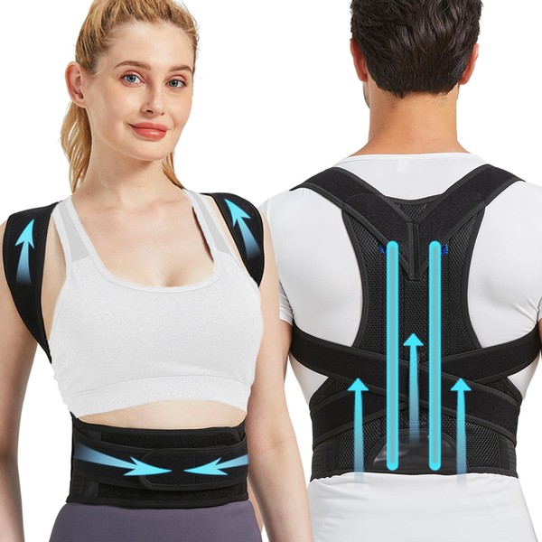 FVFCCD Back Straightener Posture Corrector Back for Men and Women,