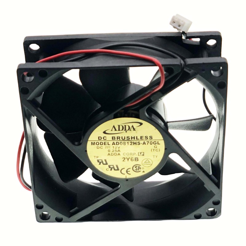 for ADDA AD0812HS-A70GL Cooling Fan, DC12V 0.25A 8025 Chassis Power