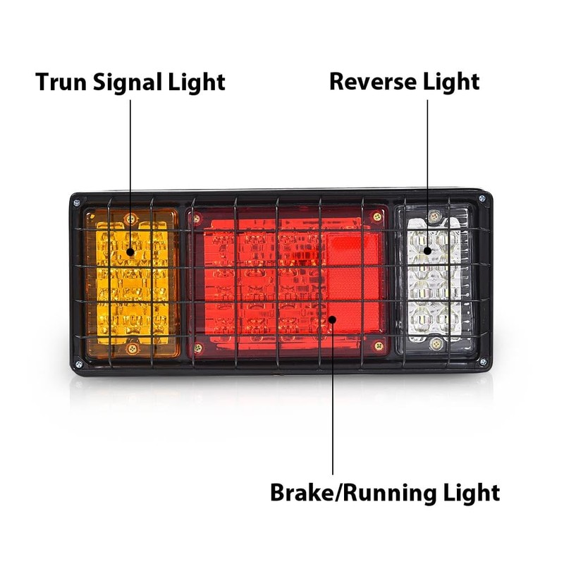 G-PLUS 2pcs 40 LED Tail Turn Signal Brake Reverse Running
