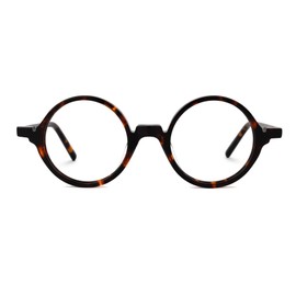 Zeelool Unisex Acetate Vintage Round Blue Light Blocking Glasses for Men TV Phone Computer Gaming Glasses Otto JGA000481-11 Crystal