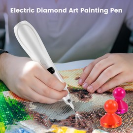 Elektrischer Diamond Painting Stift, Diamant Art Zubehör Tools mit 3 Einstellbare Saugstufen Wiederaufladbar Schneller DIY Diamond Painting Aufnahme Stift Pens