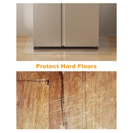 ZPAI Small Clear Area Mat, 3'×3' PVC Waterproof Hard Floor Mat for Under Refrigerator, Under Plant Pots