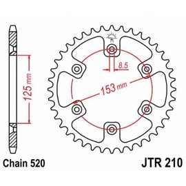 JT Sprockets JTR210.48 48T Steel Rear Sprocket