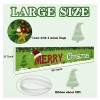 Christmas Banner, Large, 82.7 x 15.7 in, Comes with 4