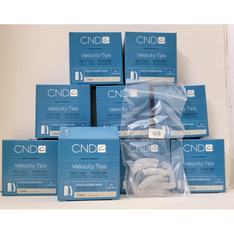 CND VELOCITY TIPS CLEAR NAILS MICRO Contact Area # 9